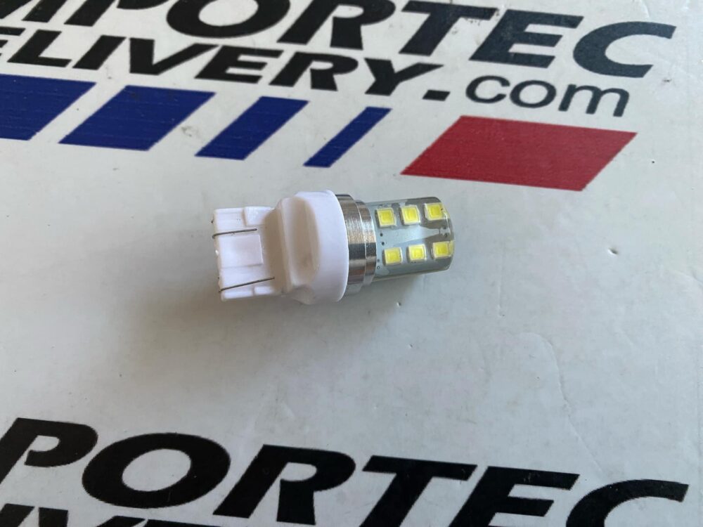 Foco 7443(T20) de 2 contactos Blanco 8smd gel/Strobe