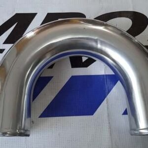 Tubo aluminio para intercooler 3" 180 grados 450mm