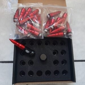 Tuercas de ACERO 12x1.25 rojas PUNTA de aluminio