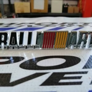 Emblema metálico Mitsubishi RALLY ART para parrilla
