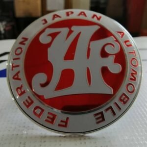 Emblema plástico para parrilla JAF ROJO