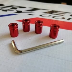 Tapones para llantas con llave Allen ROJO