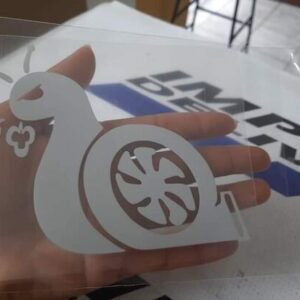 Calcomanía caracol/turbo BLANCO