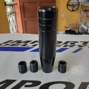 Pomo negro aluminio 13cms