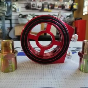 Oil Sandwitch Plate / Adaptadores para líneas de aceite ó sensores ROJO (sandwich plate)