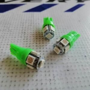Foco T10 led 5smd Verde