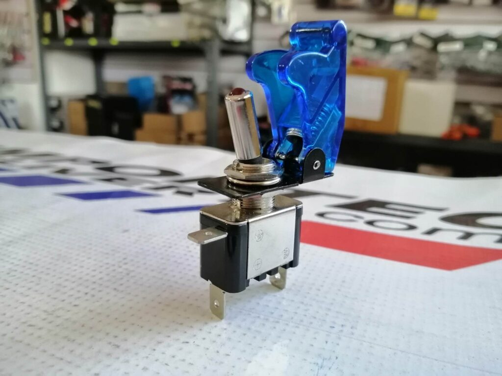 Switch con luz led y tapa Azul (12V-20A)