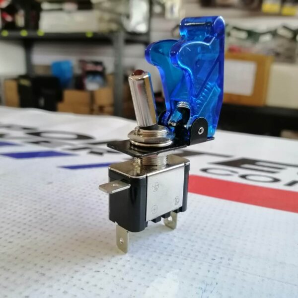 Switch con luz led y tapa Azul (12V-20A)