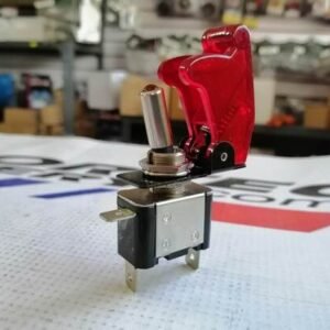 Switch con luz led y tapa Rojo (12V-20A)