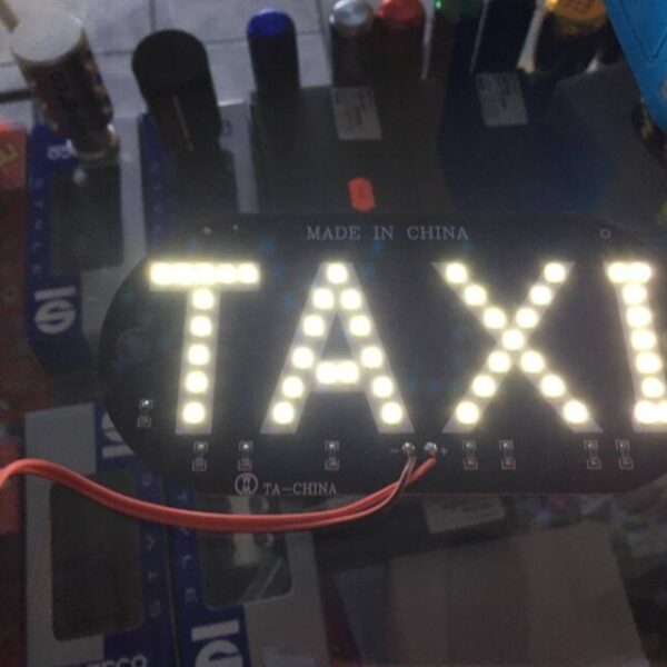 Emblema LED para Taxi Blanco