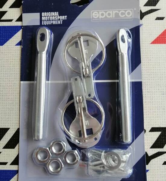 Seguros para capó de aluminio Sparco Plateado