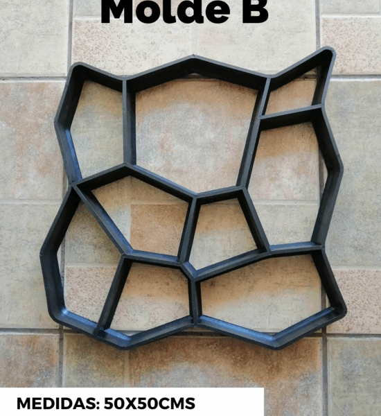 Molde plástico para concreto "B"