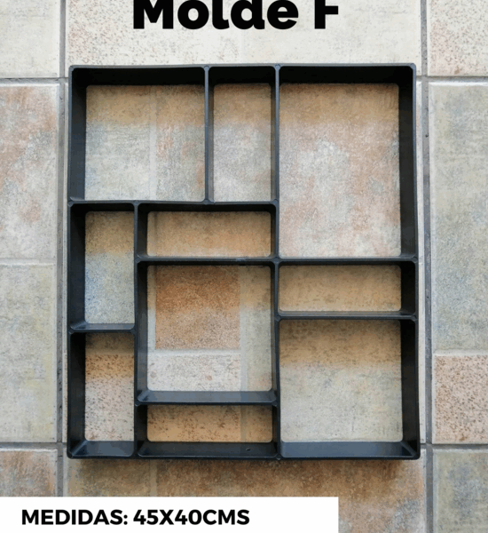Molde plástico para concreto "F"
