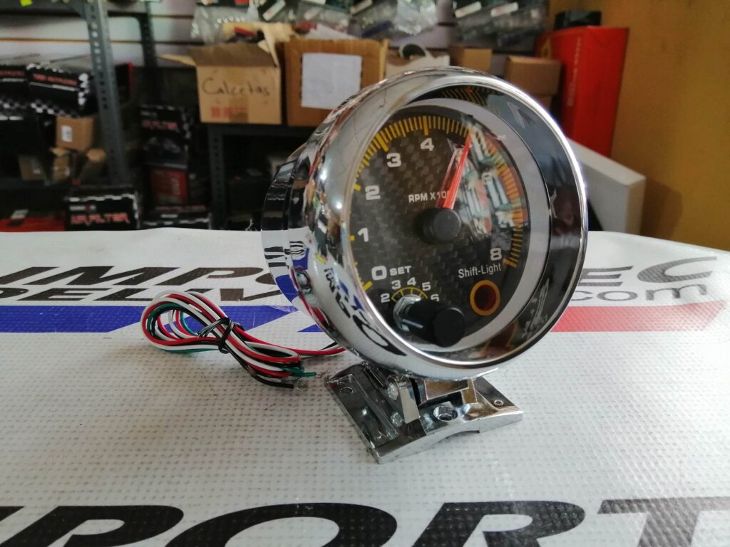 Tacómetro genérico 3 1/4 12v c/shift light F/C