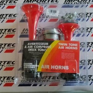 Kit de pitos de aire de compresor 12v genéricos rojos