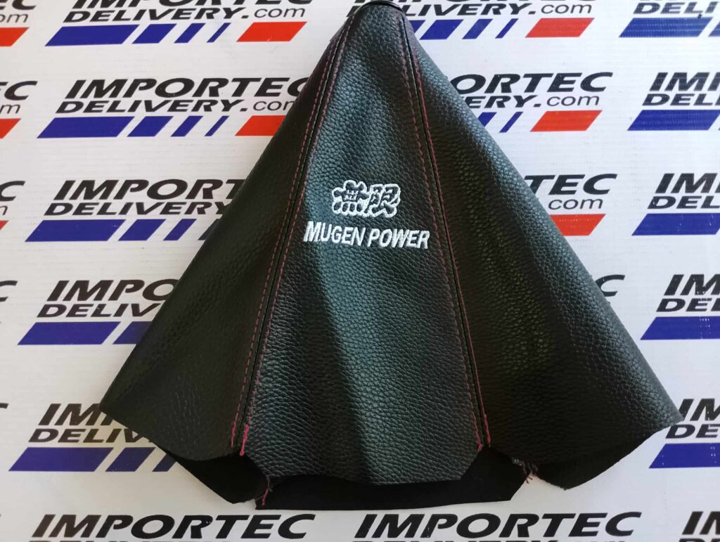 Botas(polveras) letras blancas MUGEN NEGRA/CUERINA