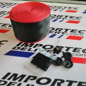 Cincha para cinturón estilo negro con rojo