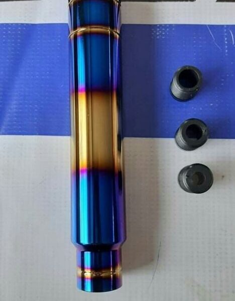 Pomo burnt blue 18 cms aluminio