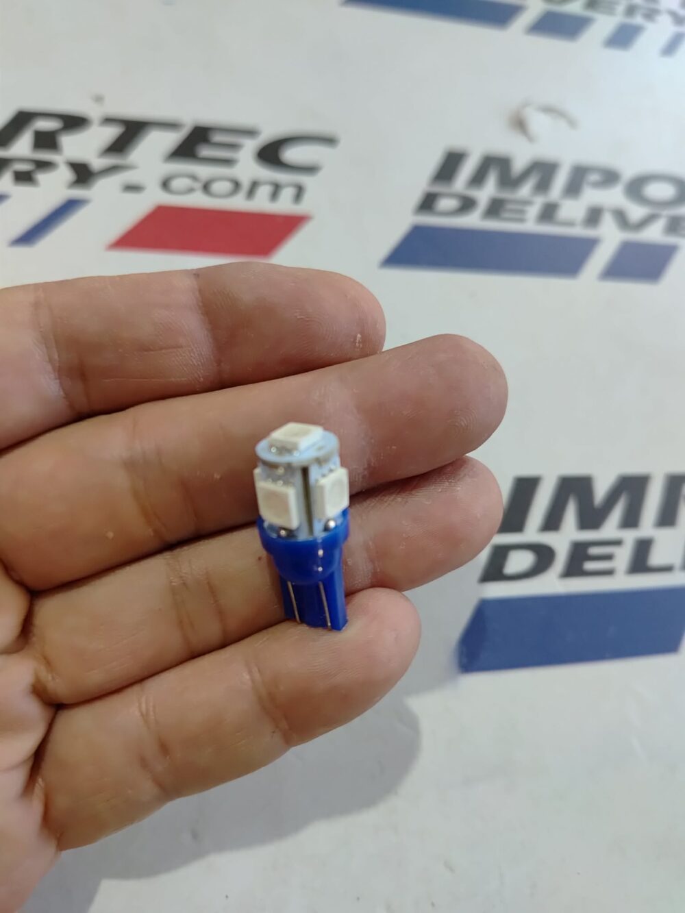 Foco T10 led 5smd Azul 12v