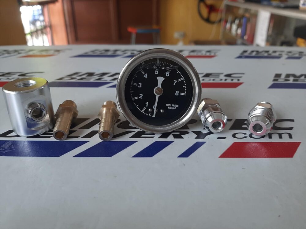 Manómetro de presión de combustible Universal 1/8 NPT 1-8 bares