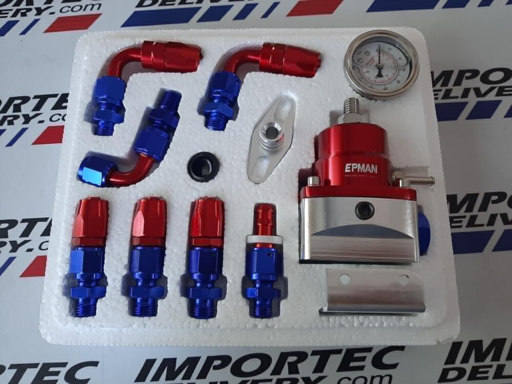 Regulador de presión de gasolina Epman universal con kit de instalación (AN6)