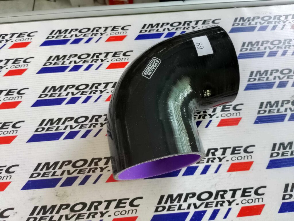 Acople 89mm 3.5" curvo a 90 grados