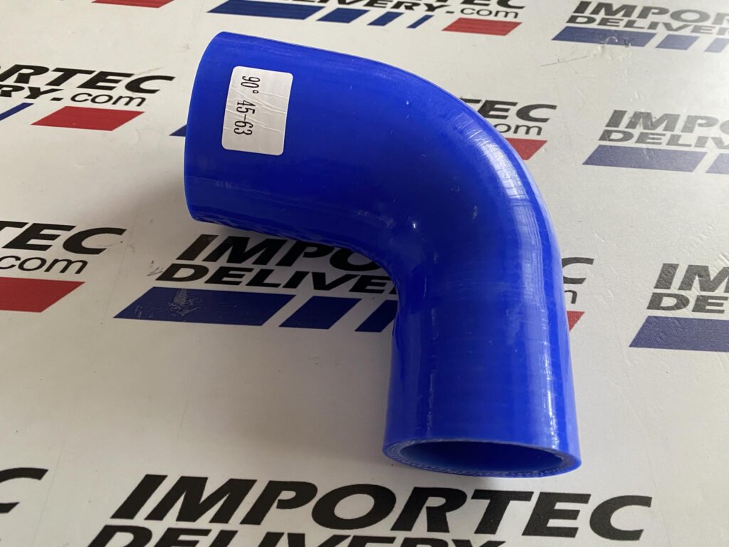 Acople 45mm 1.75″ – 63mm 2.5″ curvo a 90 grados azul