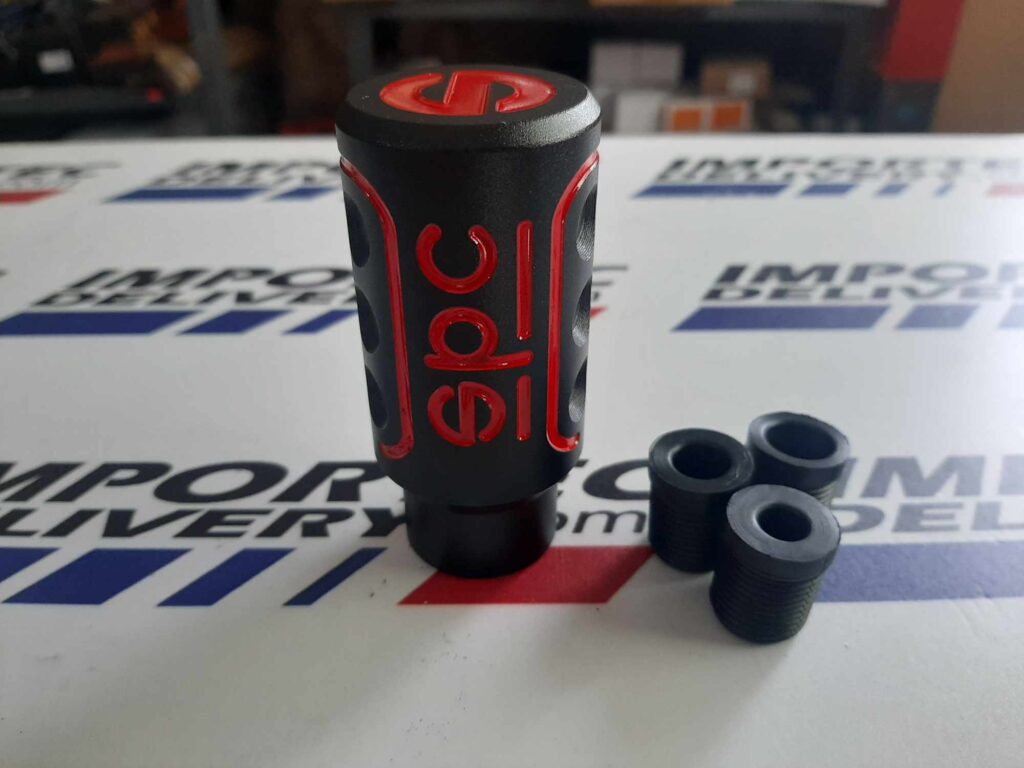 Pomo SPARCO 8.5cms negro con rojo