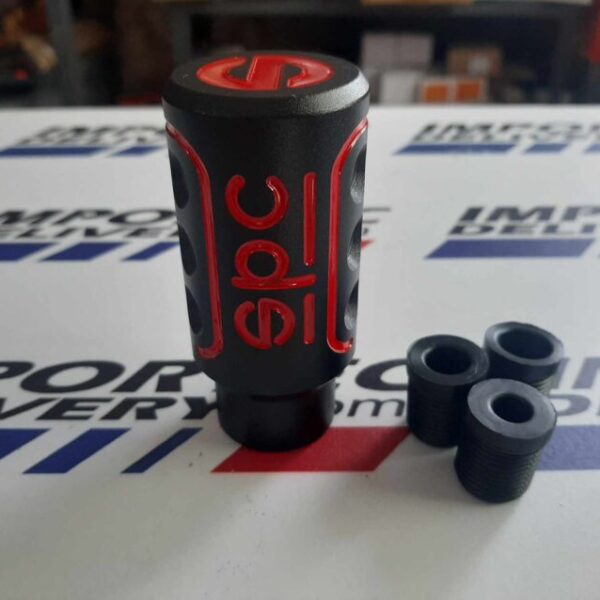 Pomo SPARCO 8.5cms negro con rojo