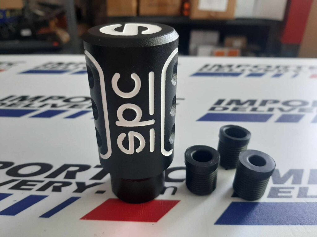 Pomo SPARCO 8.5cms negro con blanco