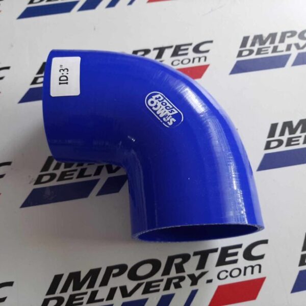 Acople Samco 76mm 3″ curvo 90 grados