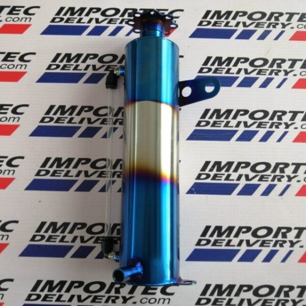 Depósito universal de aluminio para líquido refrigerante de motor de 400ml, color Burnt Blue