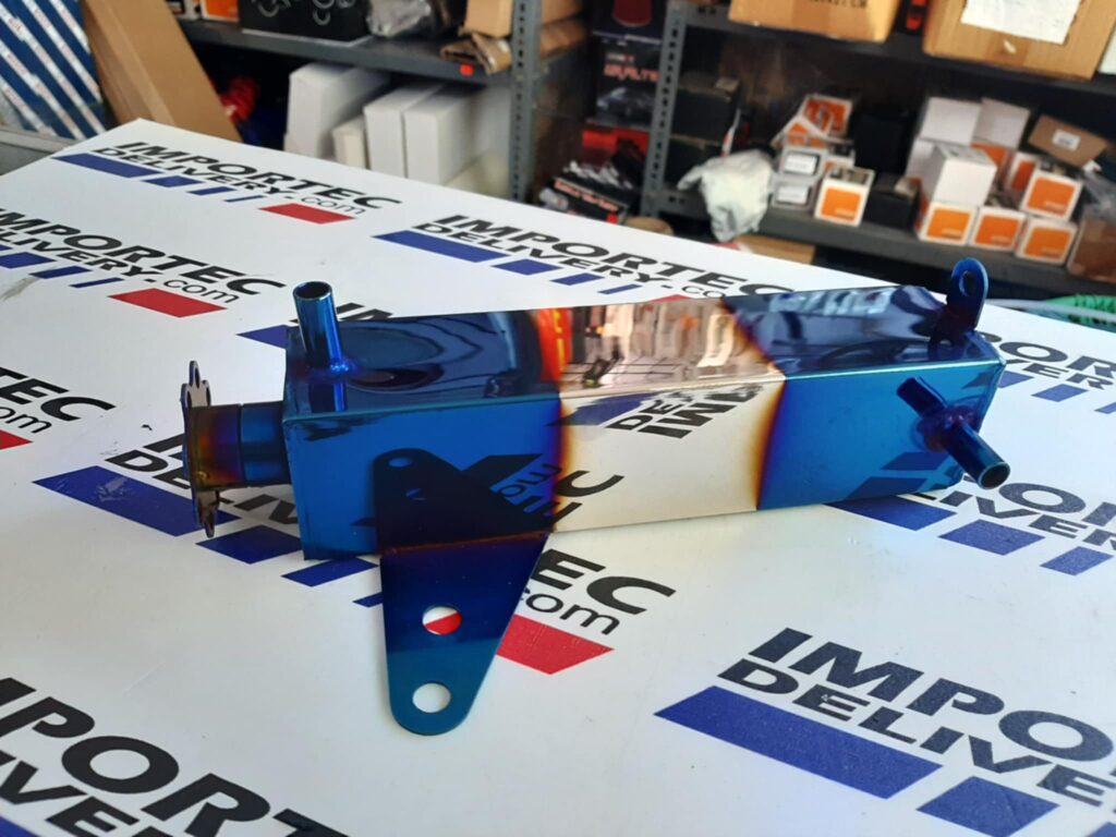 Depósito universal de aluminio para líquido refrigerante de motor de 500ml, color Burnt Blue - Image 3