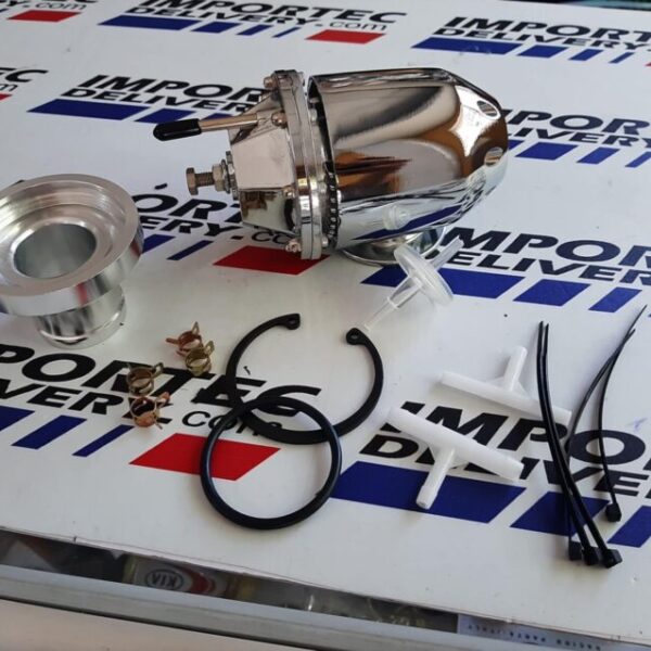 BOV tipo HKS(réplica) regulable con base universal Plateada