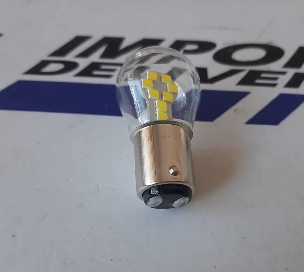 Foco 1073/1034  de 1 y 2 contacto base metálica Blanco Vidrio NORMAL - Image 3