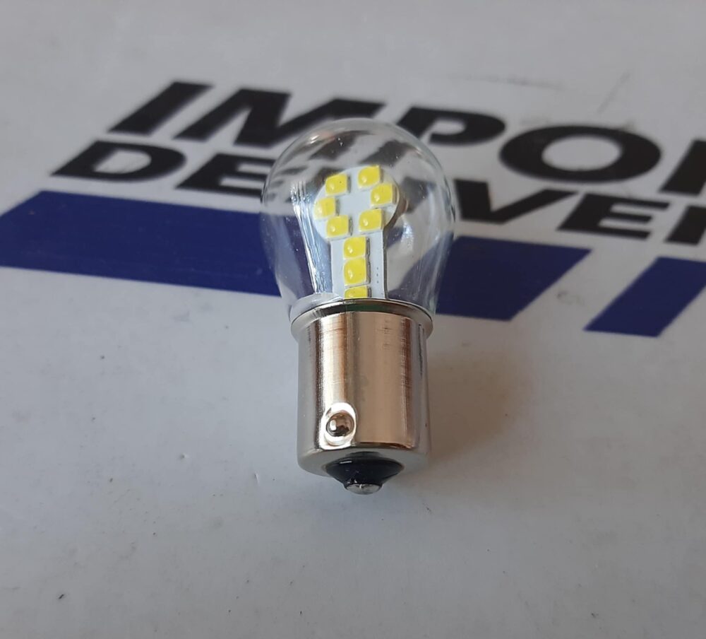 Foco 1073/1034  de 1 y 2 contacto base metálica Blanco Vidrio NORMAL - Image 2