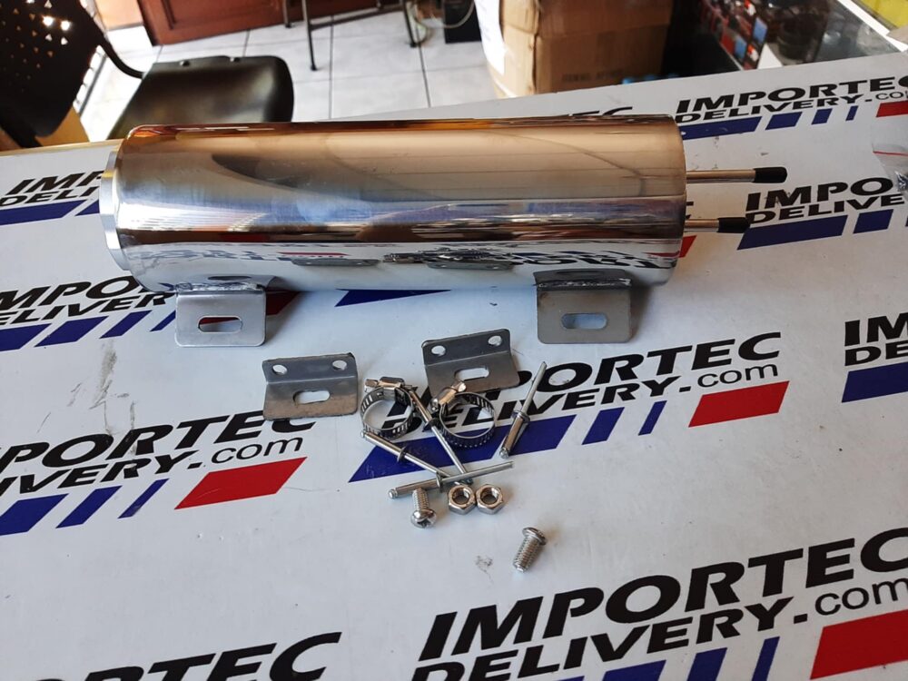 Depósito universal de aluminio para líquido refrigerante de motor 900ml, plateado - Image 2