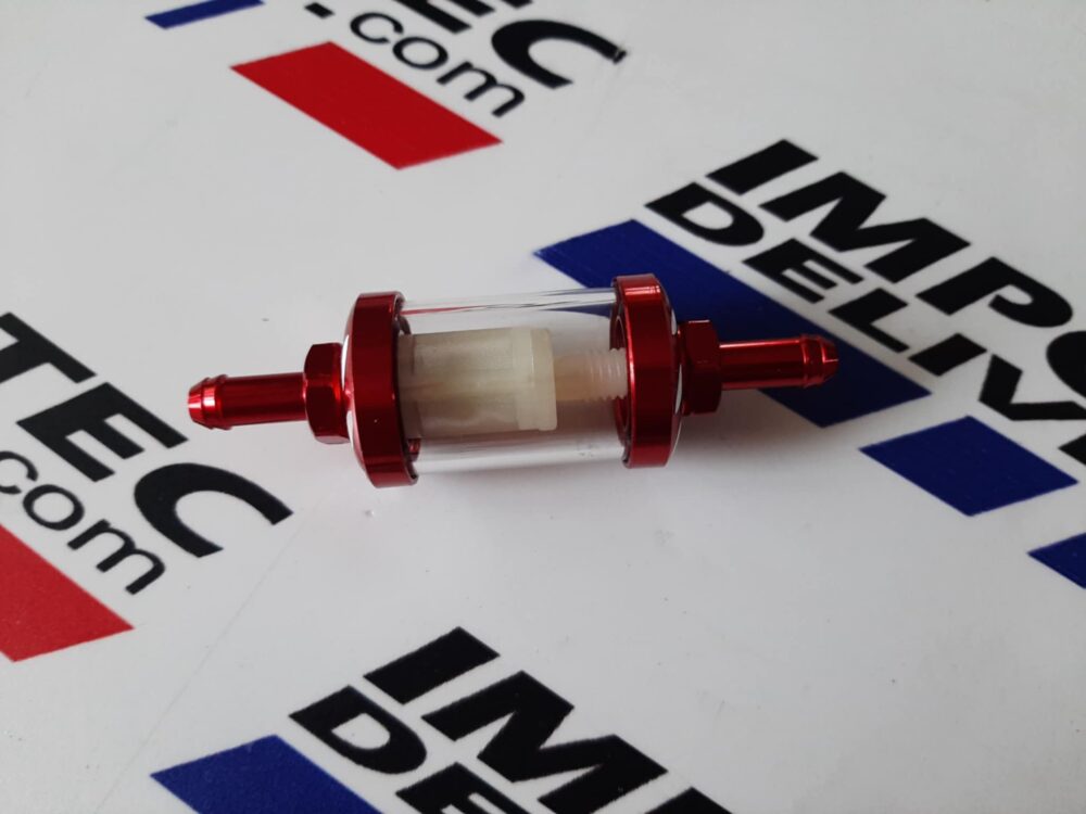 Filtro de aluminio y vidrio para gasolina 1/4 (7mm) pequeño