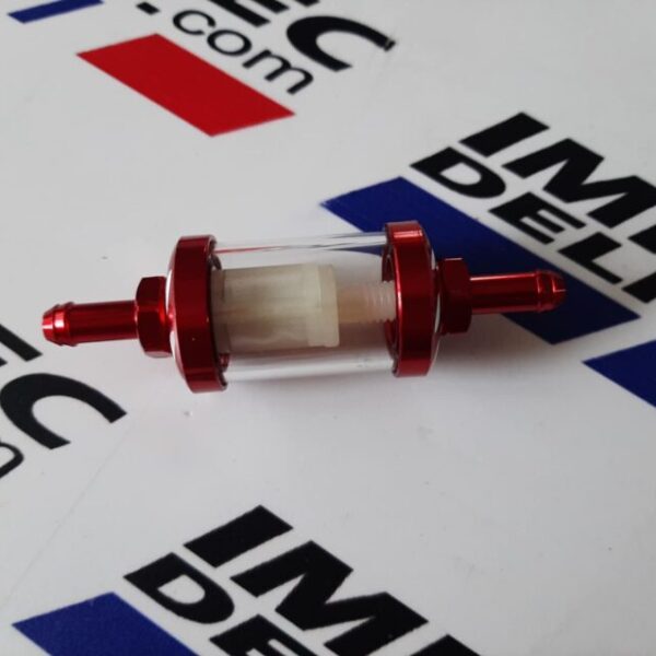 Filtro de aluminio y vidrio para gasolina 1/4 (7mm) pequeño