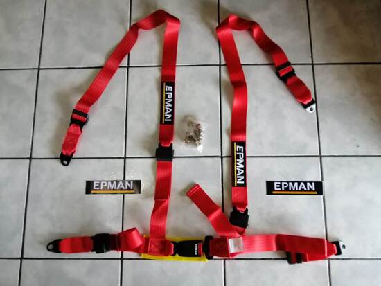 Cinturones EPMAN abroche fácil 2″ rojo