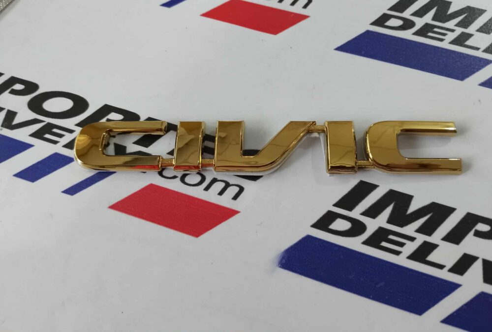 Emblema de Civic para baúl Dorado Plástico 150mmx21mm