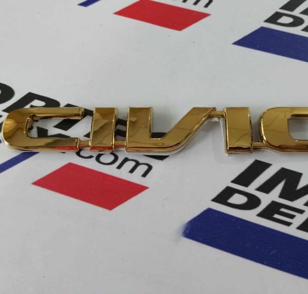 Emblema de Civic para baúl Dorado Plástico 150mmx21mm