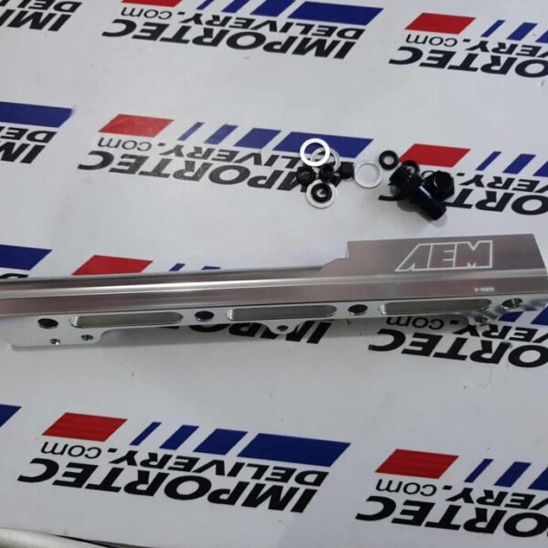 Riel para gasolina AEM para B16-B18 plateado