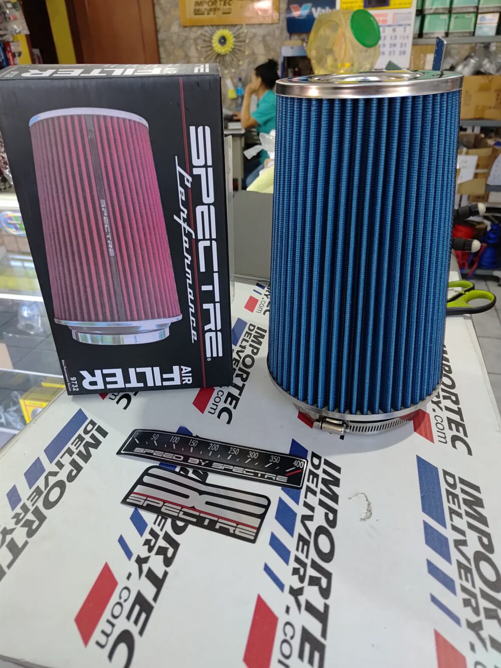 Filtro 4" SPECTRE para pipa (largo) con adaptadores de 3.5" y 3"